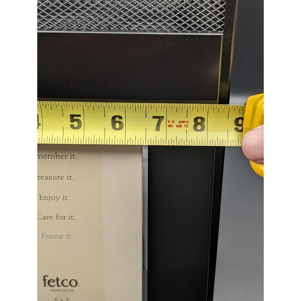 Fetco Home Decor 5 x 7 Picture Frame Black Silver Chrome New Old Stock
